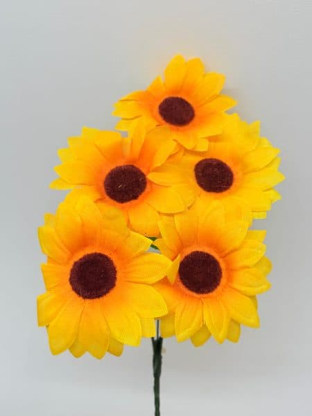 Girasol Chico x5 - Medida flor 10cm